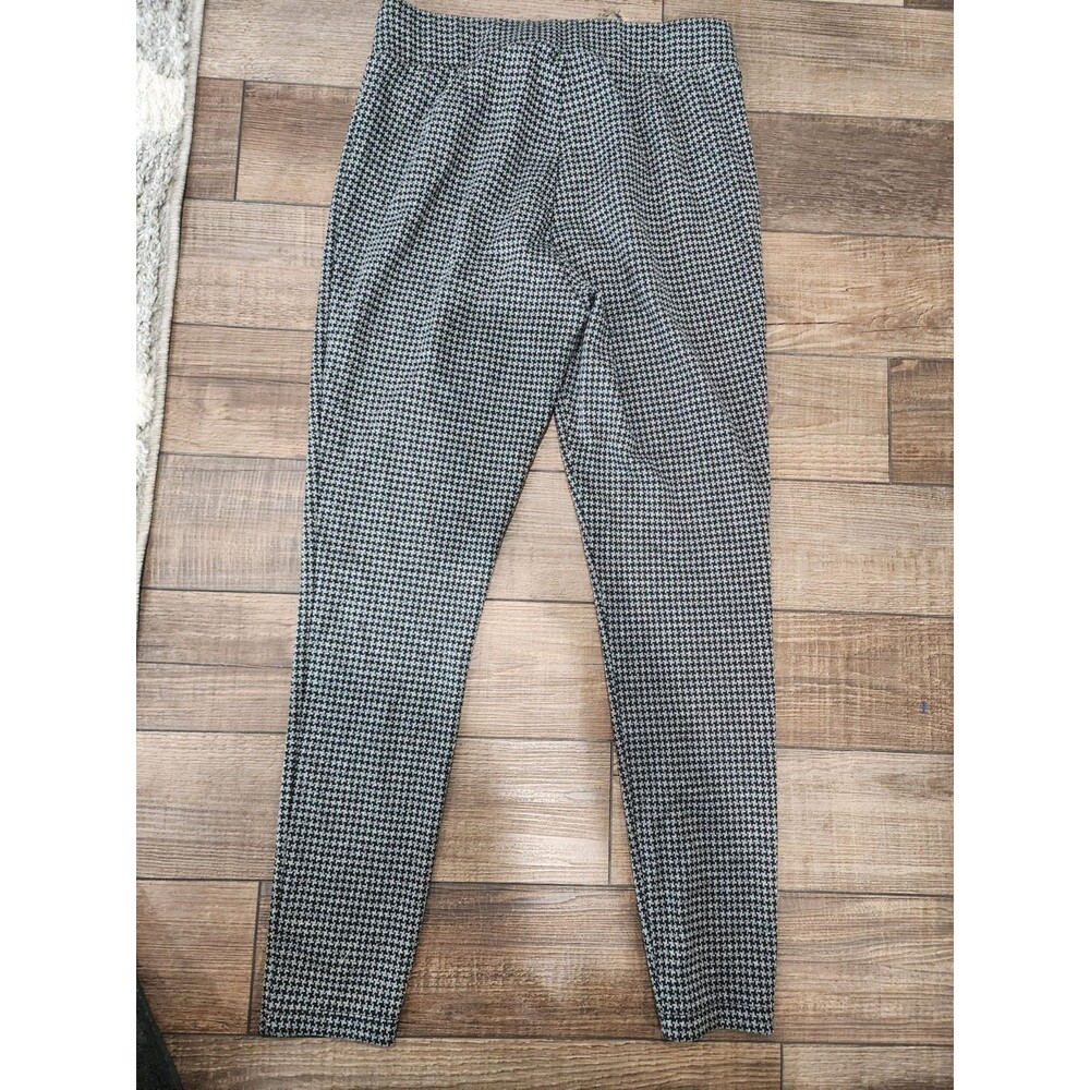 Ann Taylor Loft Marisa Skinny Pants Womens M Black White Geometric Casual Career - Picture 2 of 8